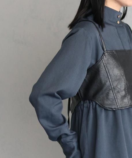 【SALE】　&g'aime アンジェム　レザービスチェ　293-65213 SALE】 &g'aime アンジェム レザービスチェ 293-65213|apricot