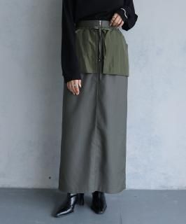 &g'aimeNYLON DOCKING PEPLUM SKIRT/980-65604