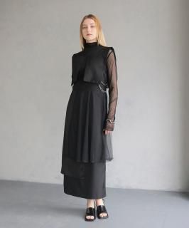 &g'aimeۥץ쥤䡼ɥԡ Cape Layered Dress/980-66402