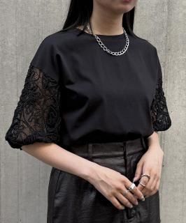 &g'aimeۥ졼ѥե꡼TBloom Puff Lace Tee / 988-66112