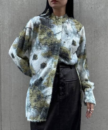 アートプリントフェザーシャツ | モードなシャツ - unit lab