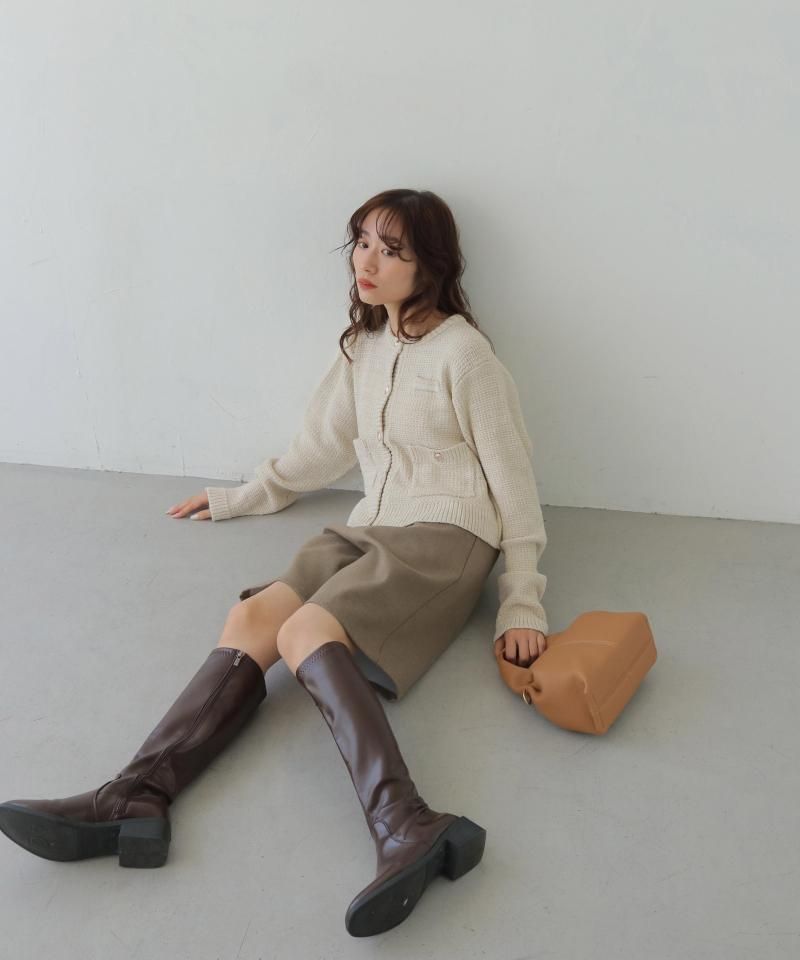 <img class='new_mark_img1' src='https://img.shop-pro.jp/img/new/icons14.gif' style='border:none;display:inline;margin:0px;padding:0px;width:auto;' />CLEIOTWEED-LIKE GOLD BUTTON CARDIGAN/986-14613