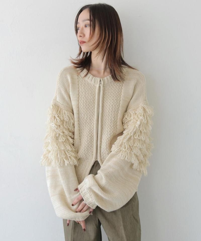 <img class='new_mark_img1' src='https://img.shop-pro.jp/img/new/icons14.gif' style='border:none;display:inline;margin:0px;padding:0px;width:auto;' />CLEIOFRONT AND BACK 2WAY LOOP KNIT CARDIGAN/986-14608