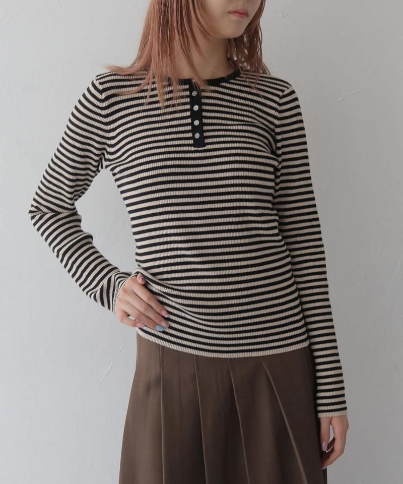 <img class='new_mark_img1' src='https://img.shop-pro.jp/img/new/icons14.gif' style='border:none;display:inline;margin:0px;padding:0px;width:auto;' />10OFFCLEIOHENLEY NECK RIB KNIT/986-14617
