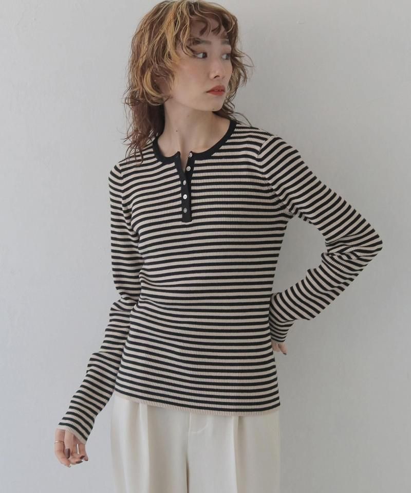 <img class='new_mark_img1' src='https://img.shop-pro.jp/img/new/icons14.gif' style='border:none;display:inline;margin:0px;padding:0px;width:auto;' />10OFFCLEIOHENLEY NECK RIB KNIT/986-14617