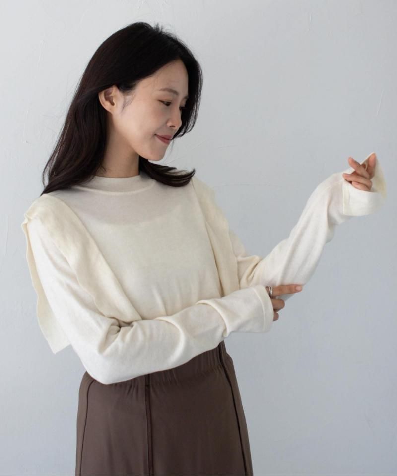 <img class='new_mark_img1' src='https://img.shop-pro.jp/img/new/icons14.gif' style='border:none;display:inline;margin:0px;padding:0px;width:auto;' />HER CLOSETۥեǥ˥å SHOULDER FRILL DESIGN KNIT/986-14704