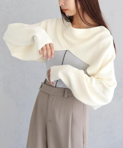 cheriellaWEB2wayǥ󥯥硼ȥ˥åȥȥåץ WEB LIMITED 2-WAY DESIGN CROSS SHORT KNIT TOPS/986-10710