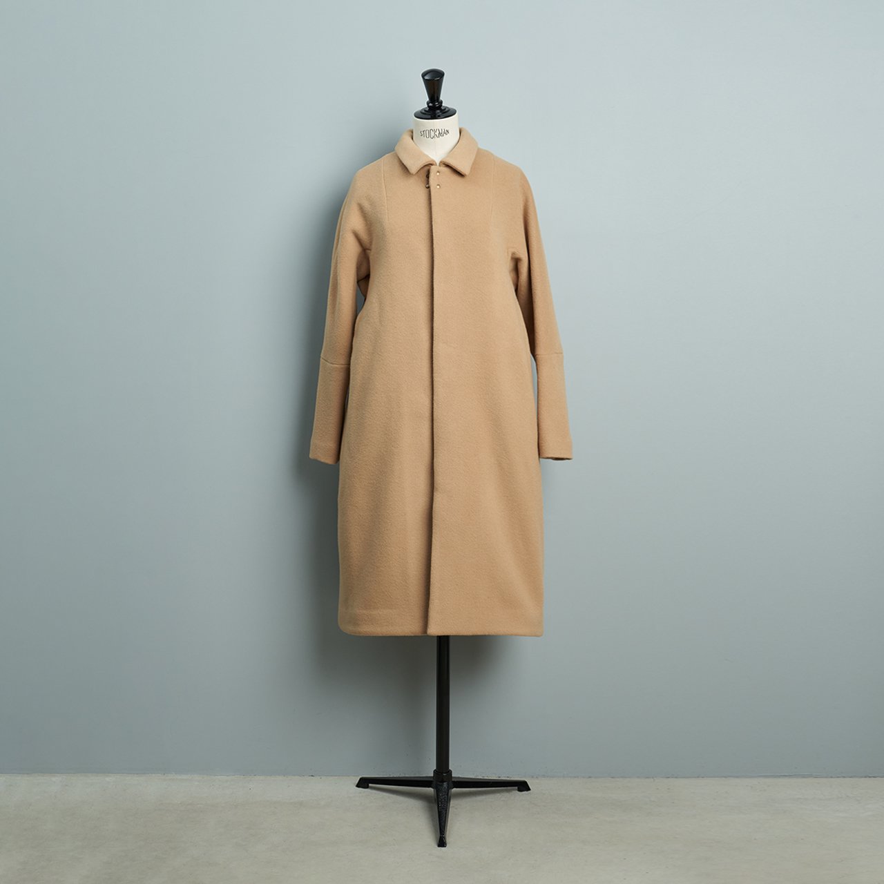 suzuki takayuki stand-fall-collar coat Ⅰbeige - Pale Jute