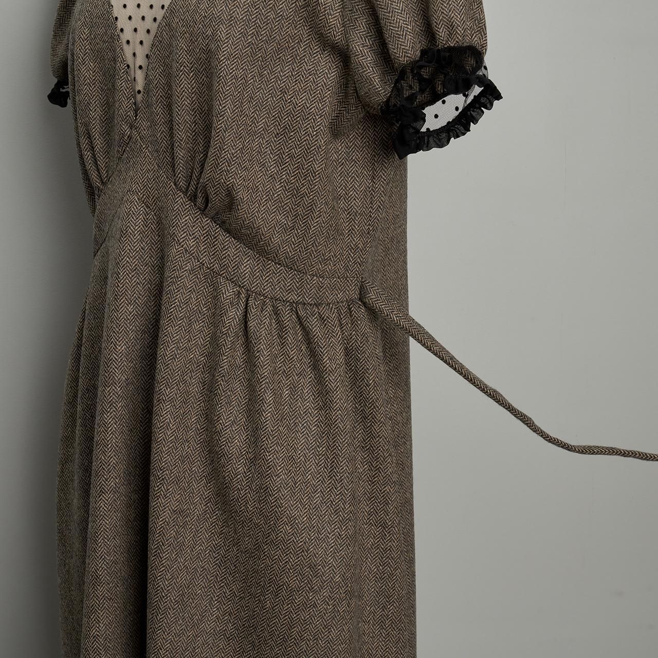 Maison Margiela PARIS FEMME ドットチュールワンピース - Pale Jute Maison Margiela PARIS FEMME ドットチュールワンピース - Pale Jute