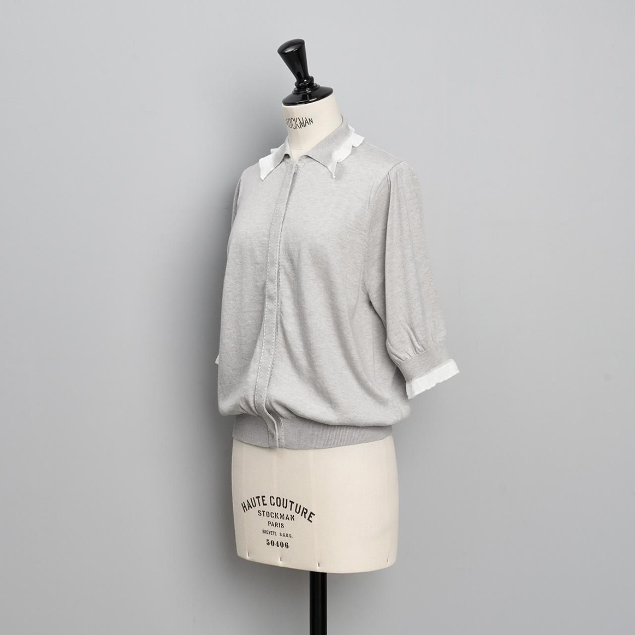 Pale Jute White frill knit CDPaleJute - Pale Jute