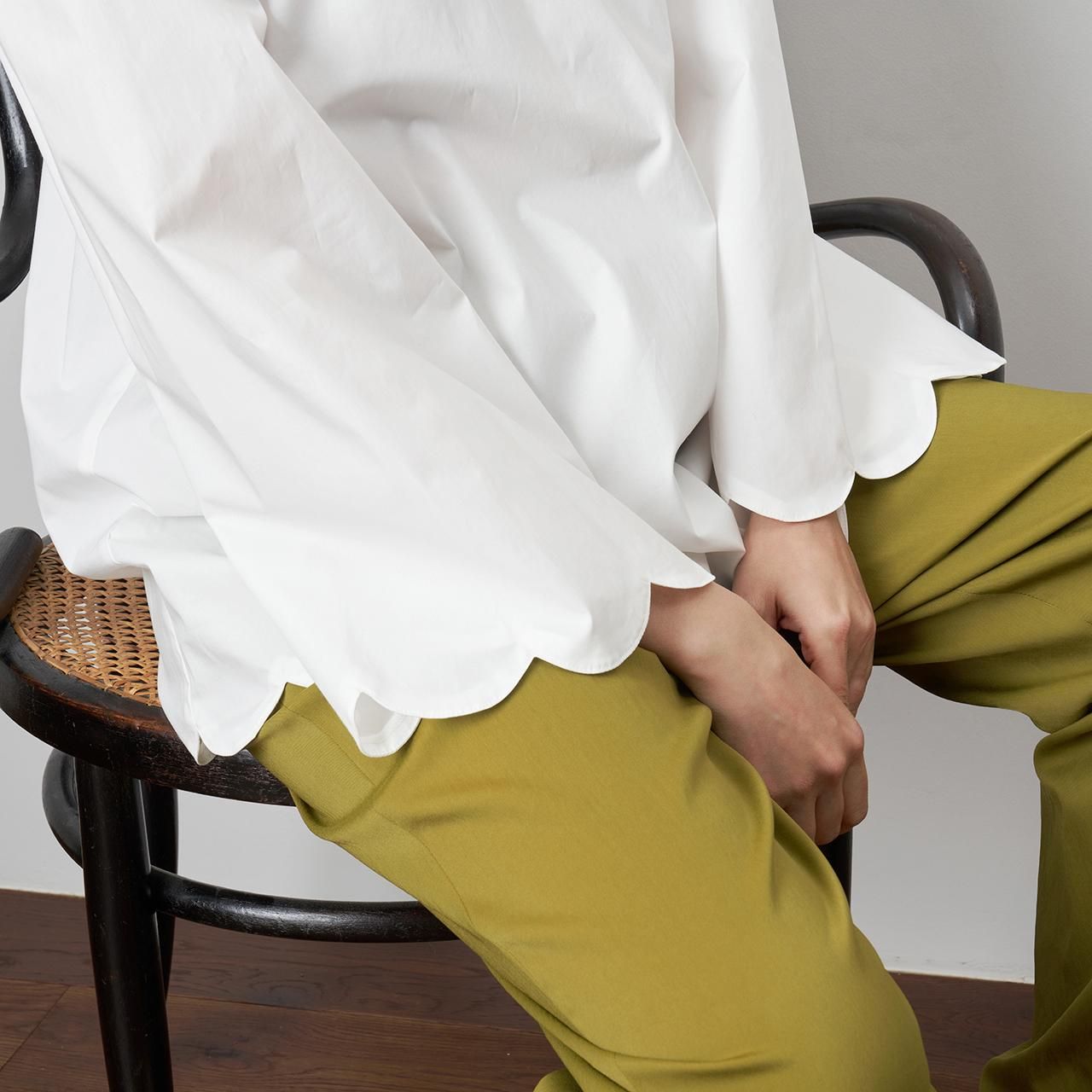 Pale Jute basic gather pantskhaki - Pale Jute