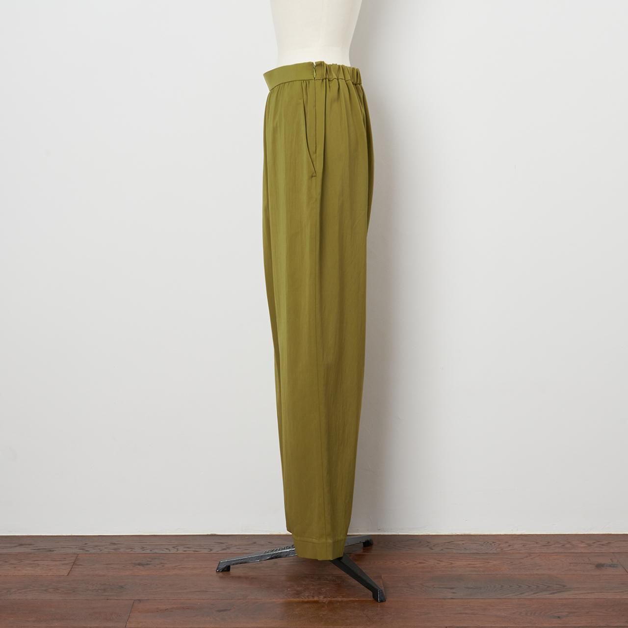 Pale Jute basic gather pantskhaki - Pale Jute