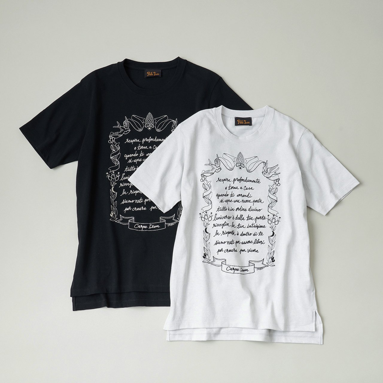 PaleJute<BR>Pale Jute × Chizu Kobayashi
embroidery T-shirt<BR>ツバメとリボン