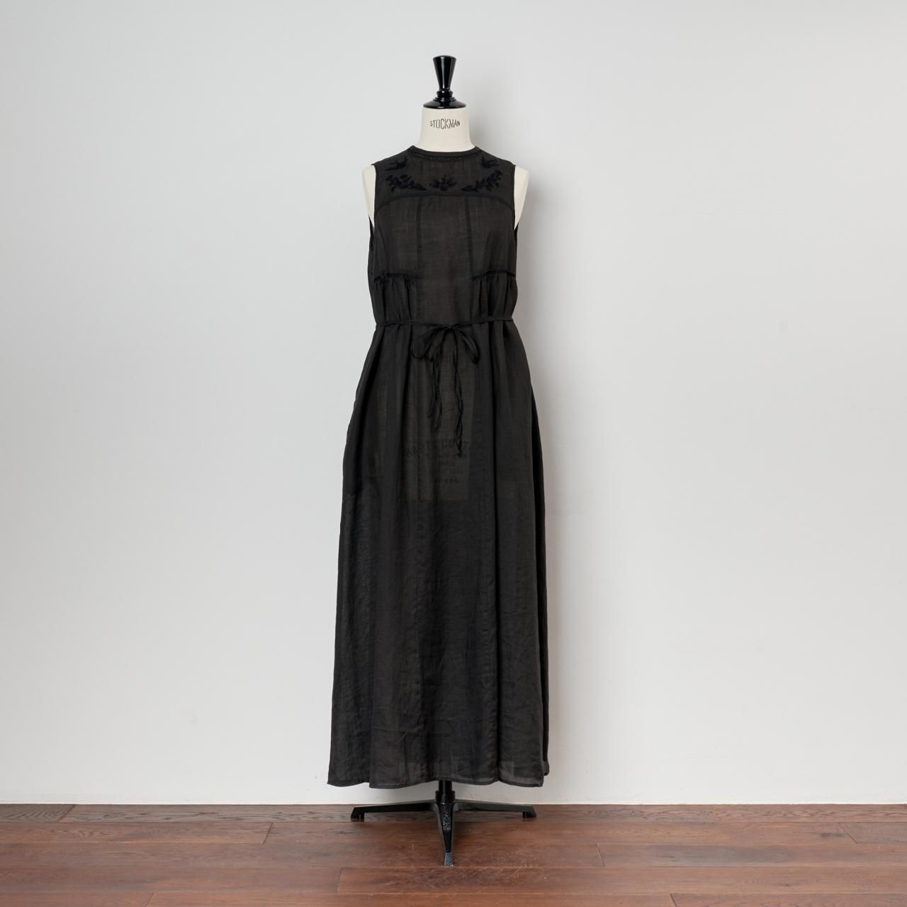 Pale Jutelinen summer dress ⅡBLACK - Pale Jute