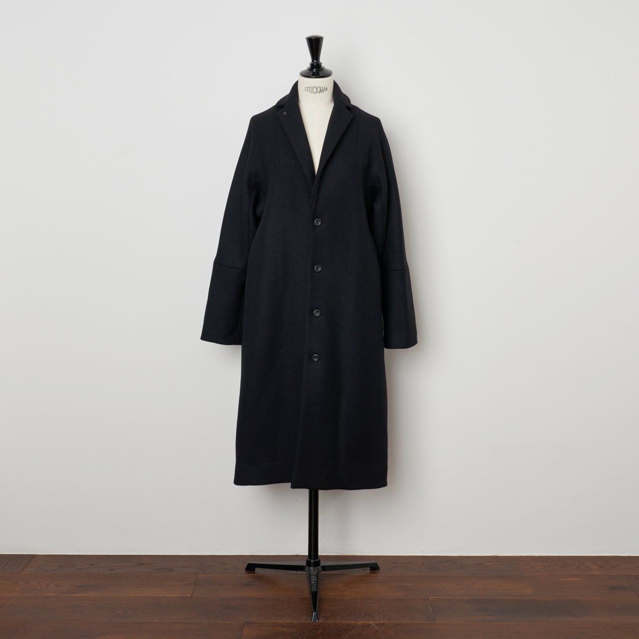 suzuki takayuki<BR>tailored collar coat<BR>black