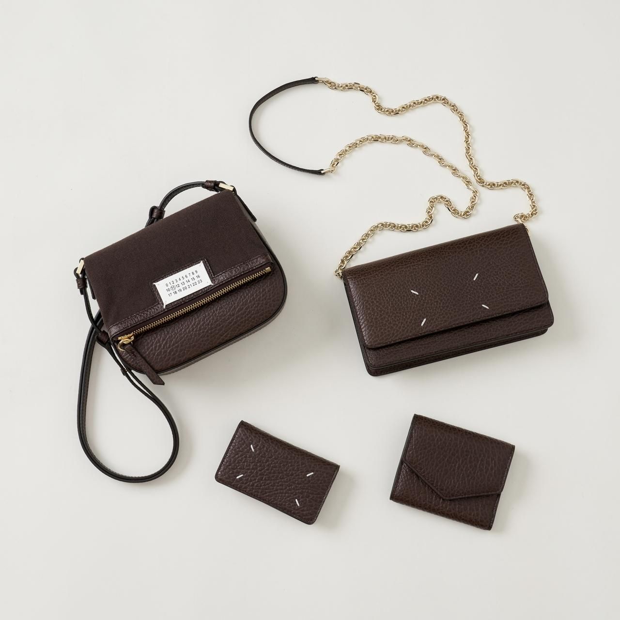 Maison Margiela PARIS カードケースWalnut - Pale Jute