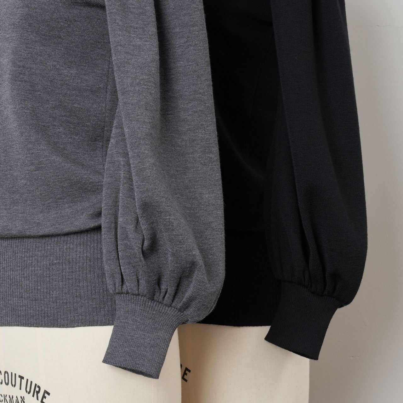 PaleJutevolume sleeves turtleneck 「Lily of the valley」grey