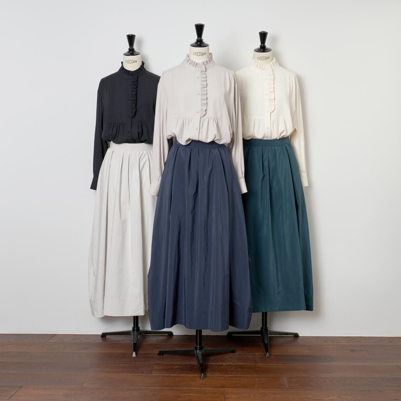 PaleJutePleated blouse sophiemidnight black - Pale Jute