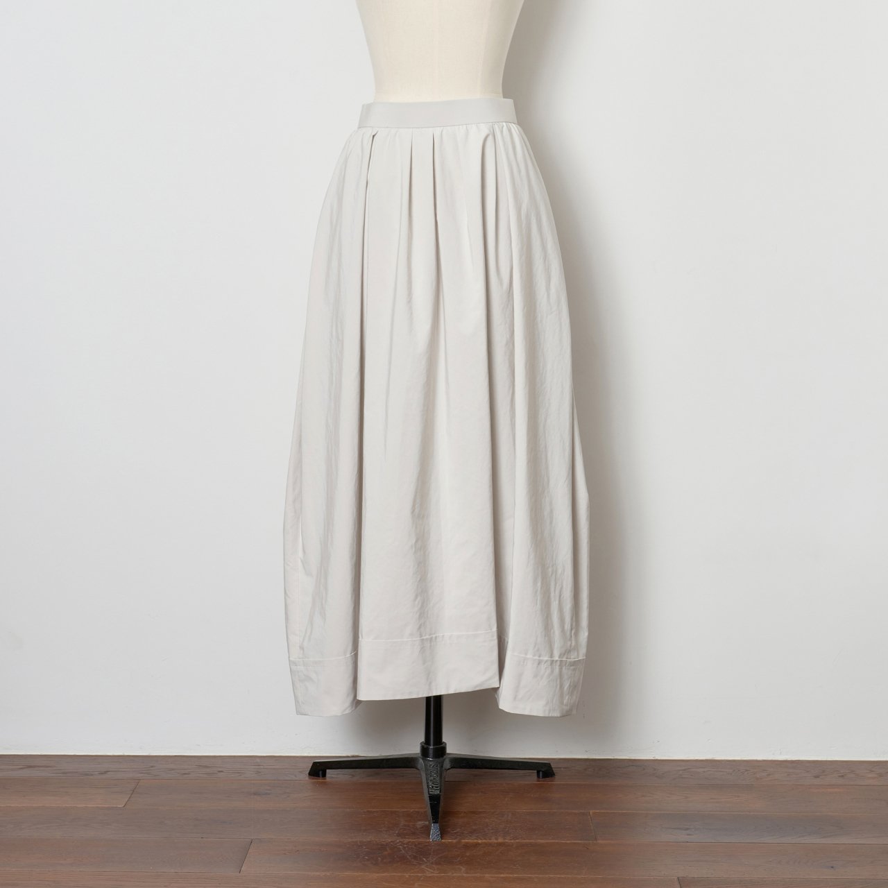 Pale Jute <BR>maxi skirt<BR>off gray
