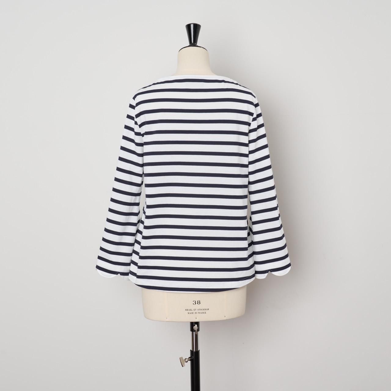Pale Jute swallow embroidery c/swhite×navy - Pale Jute