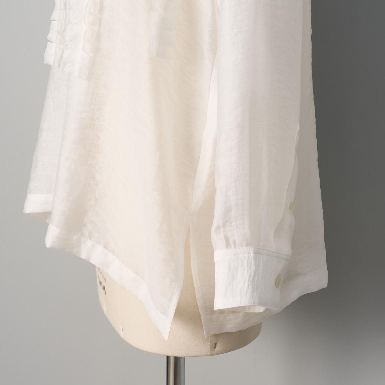 SINMEフリルシャツオフホワイト - Pale Jute SINMEフリルシャツオフホワイト - Pale Jute