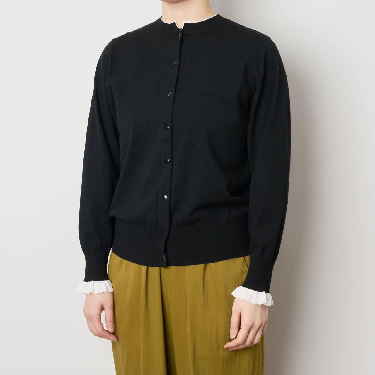 Pale Jute dots knit CDBLACK × WHITE - Pale Jute
