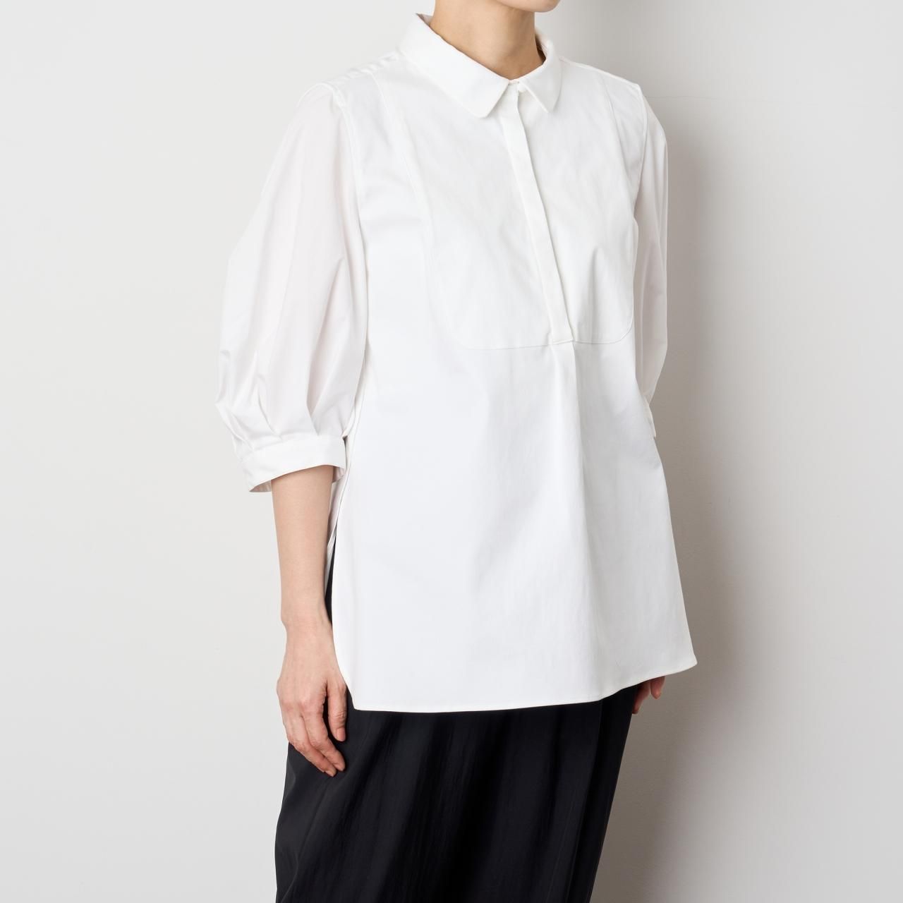 2023渋谷ペールジュート購入現在販売中美品 Whit round collar Pale Jute White round collar shirtwhite - Pale Jute