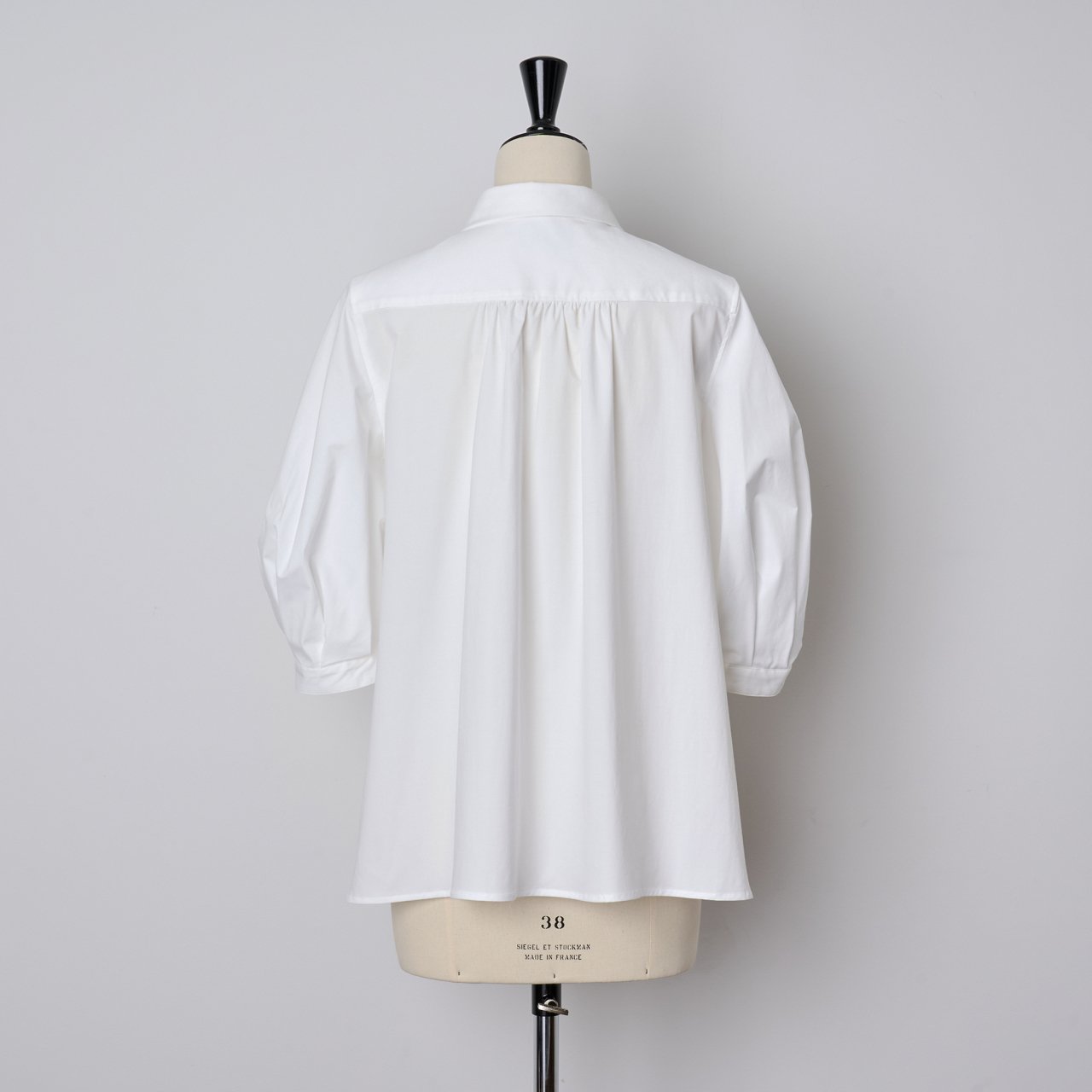 Pale Jute White round collar shirtwhite - Pale Jute