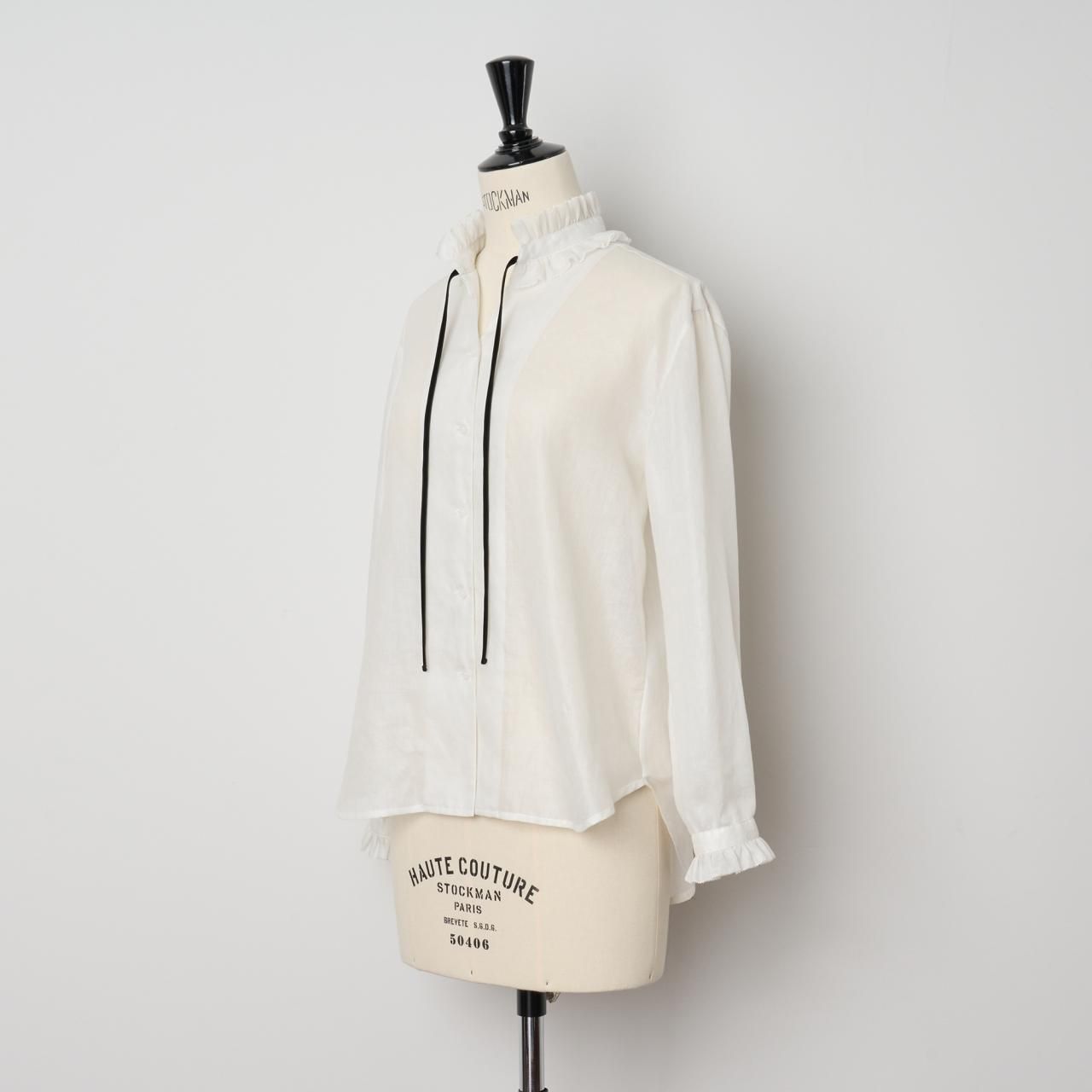 Pale Jute ペールジュートフリルカラーブラウス