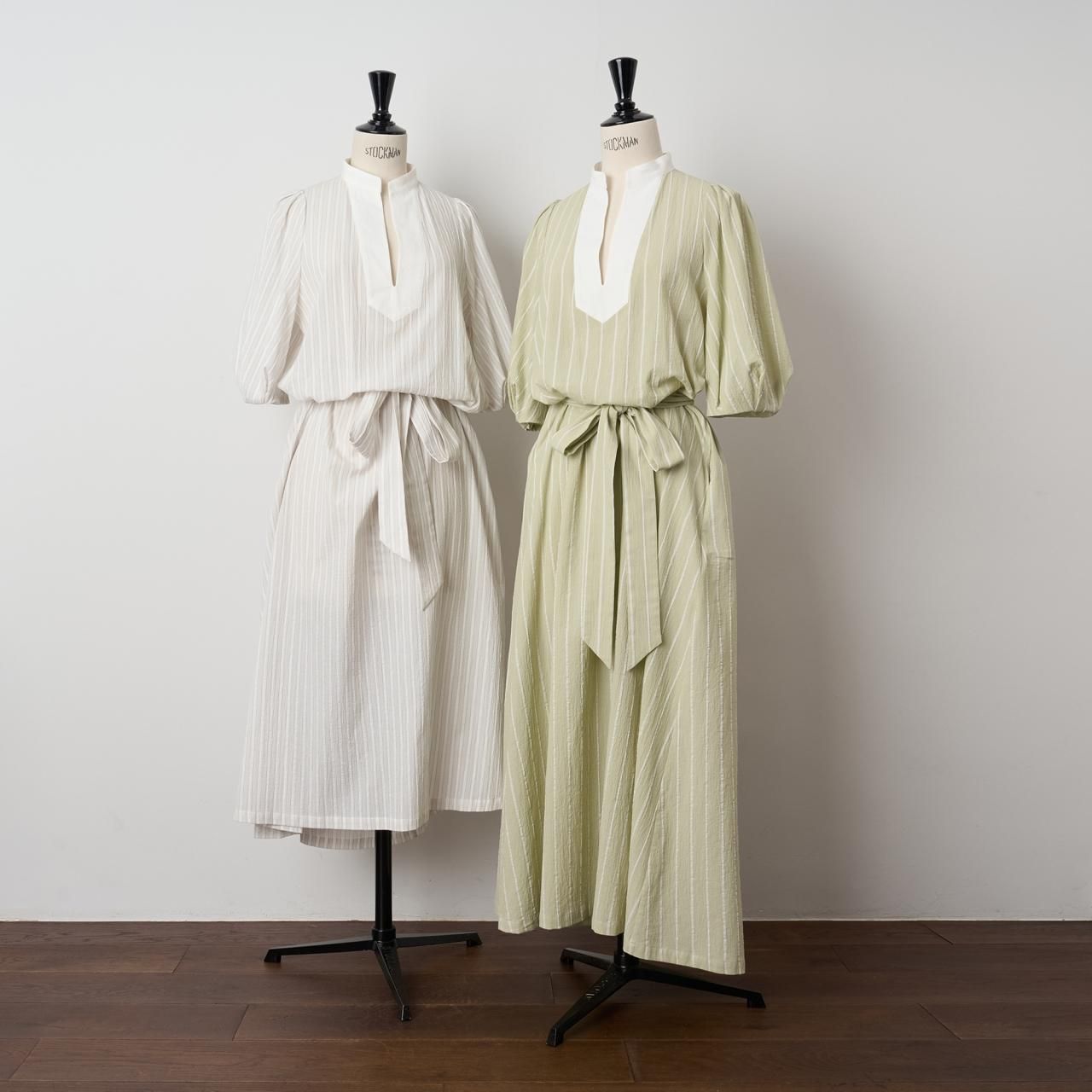 Pale Jute stripe one-piecewhite stripe - Pale Jute
