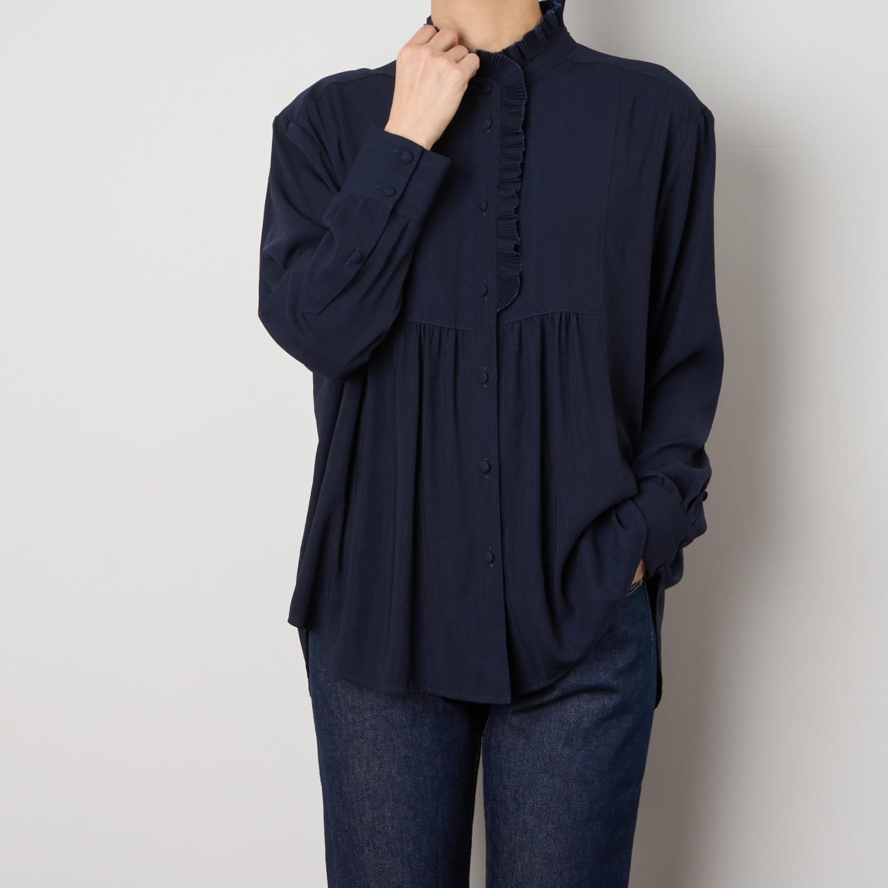 クリスマスファッション navy sophiedark blouse PaleJutePleated - Jute Pale トップス