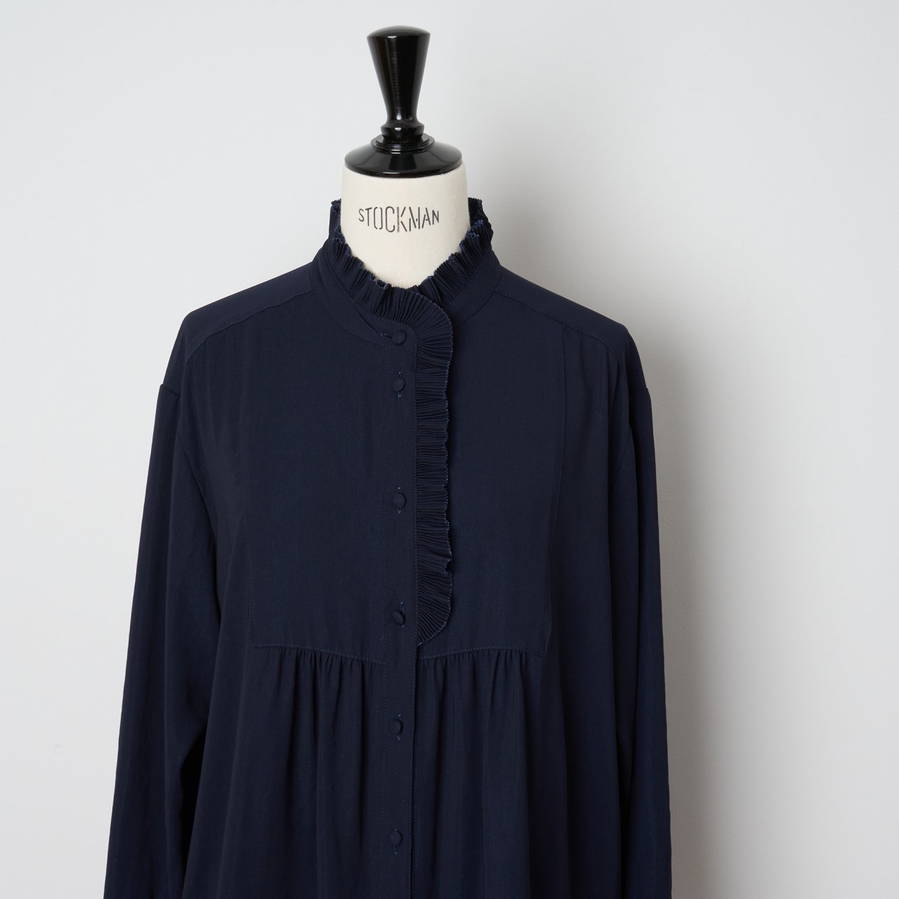 PaleJute Pleated blouse sophie dark navy