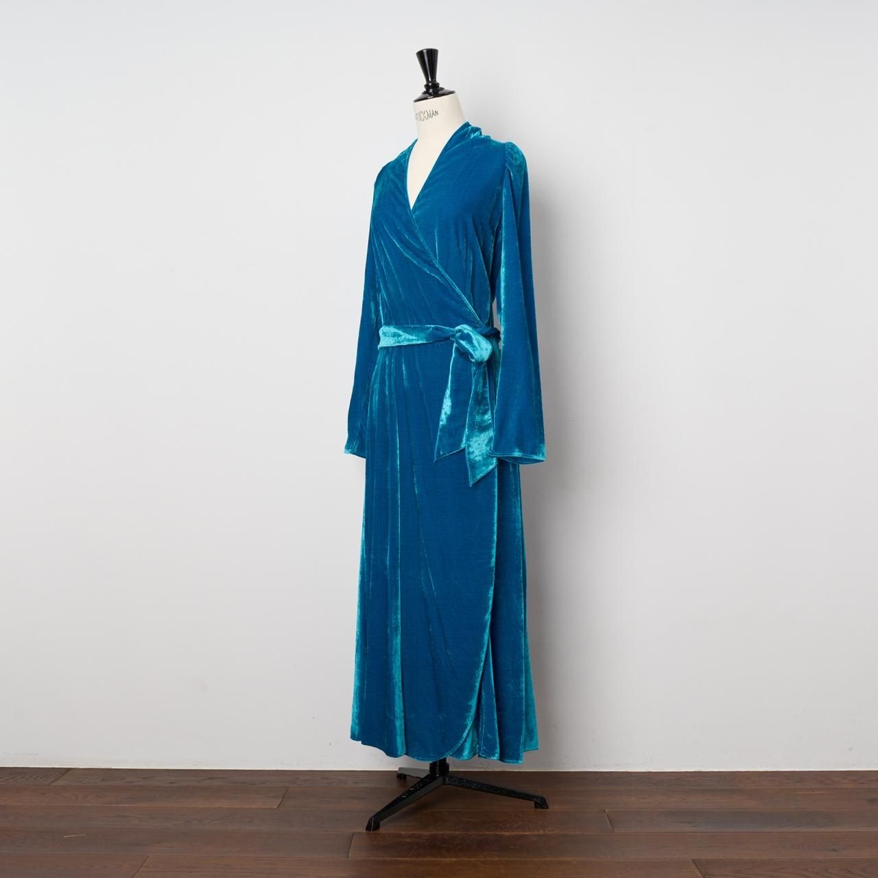 Pale Jute ブルーワンピース Pale Jute Petal frill one-pieceblue - Pale Jute