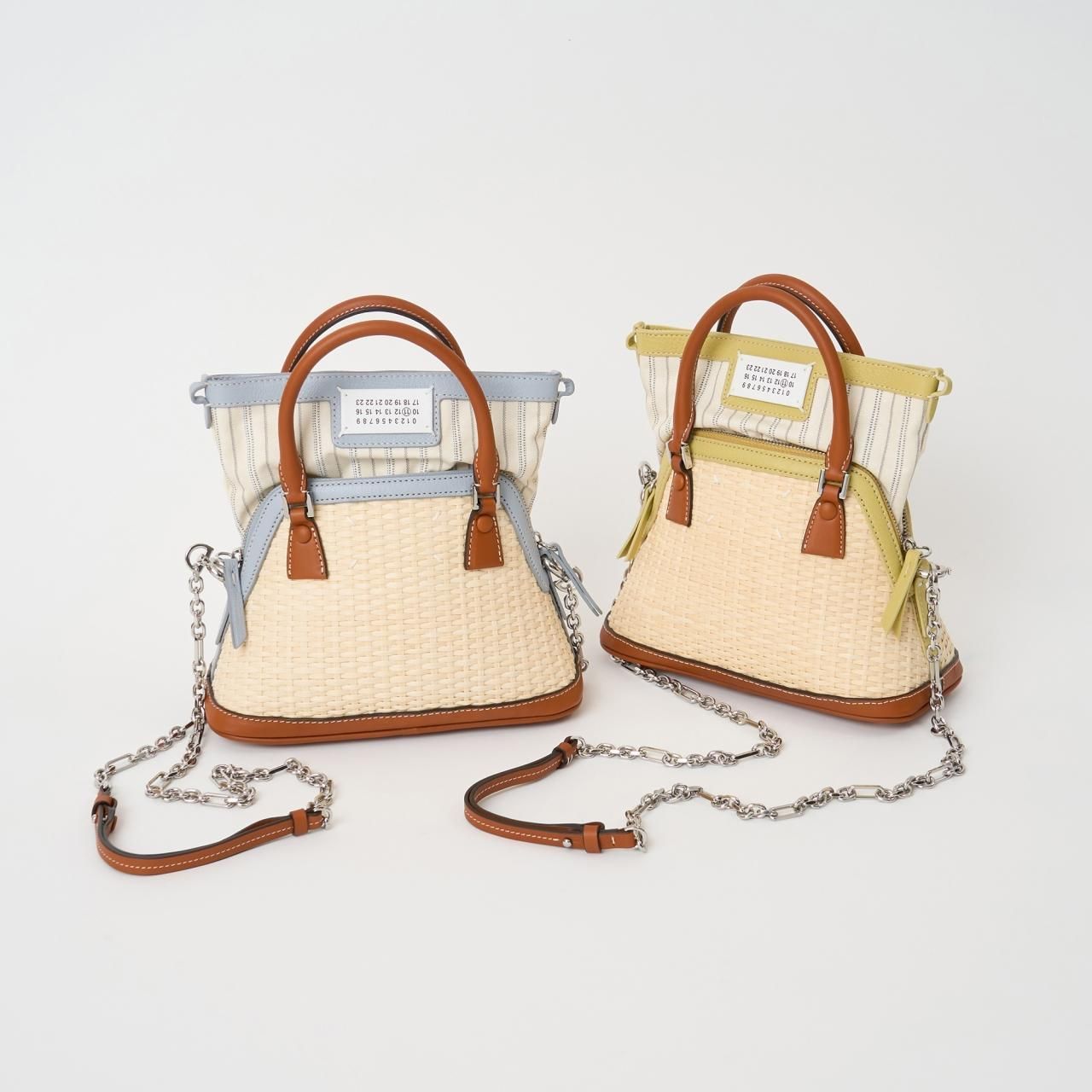 Maison Margiela PARISFEMME5ACマイクロバッグペールブルー - Pale Jute