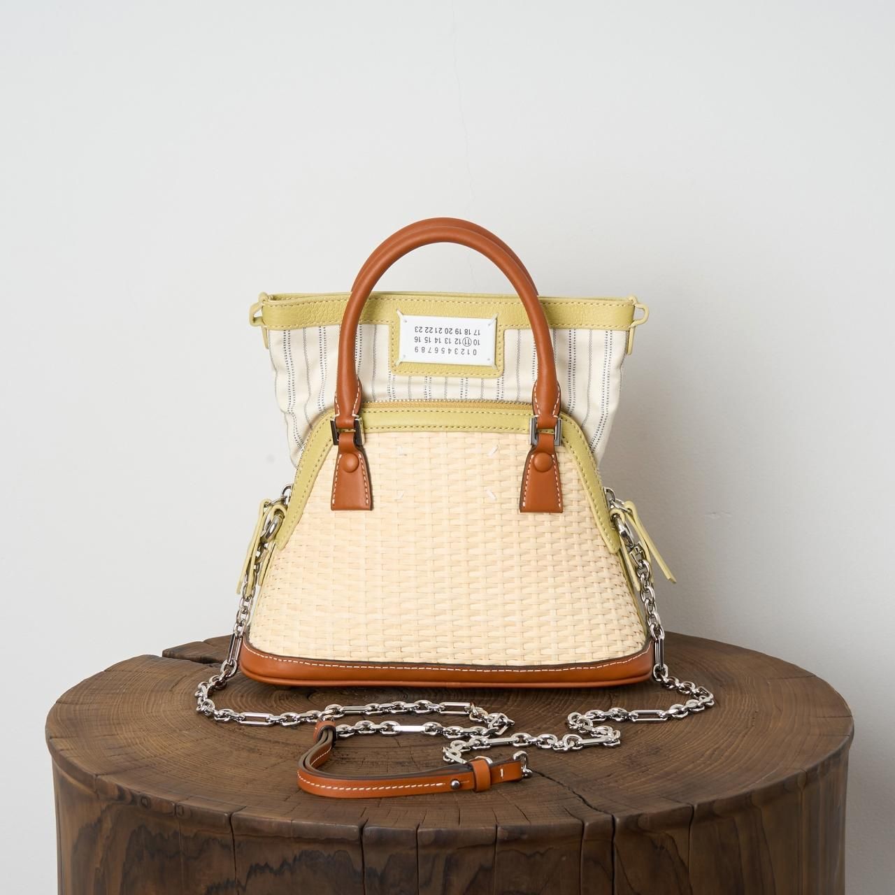 Maison Margiela PARISFEMME5ACマイクロバッググリーン - Pale Jute