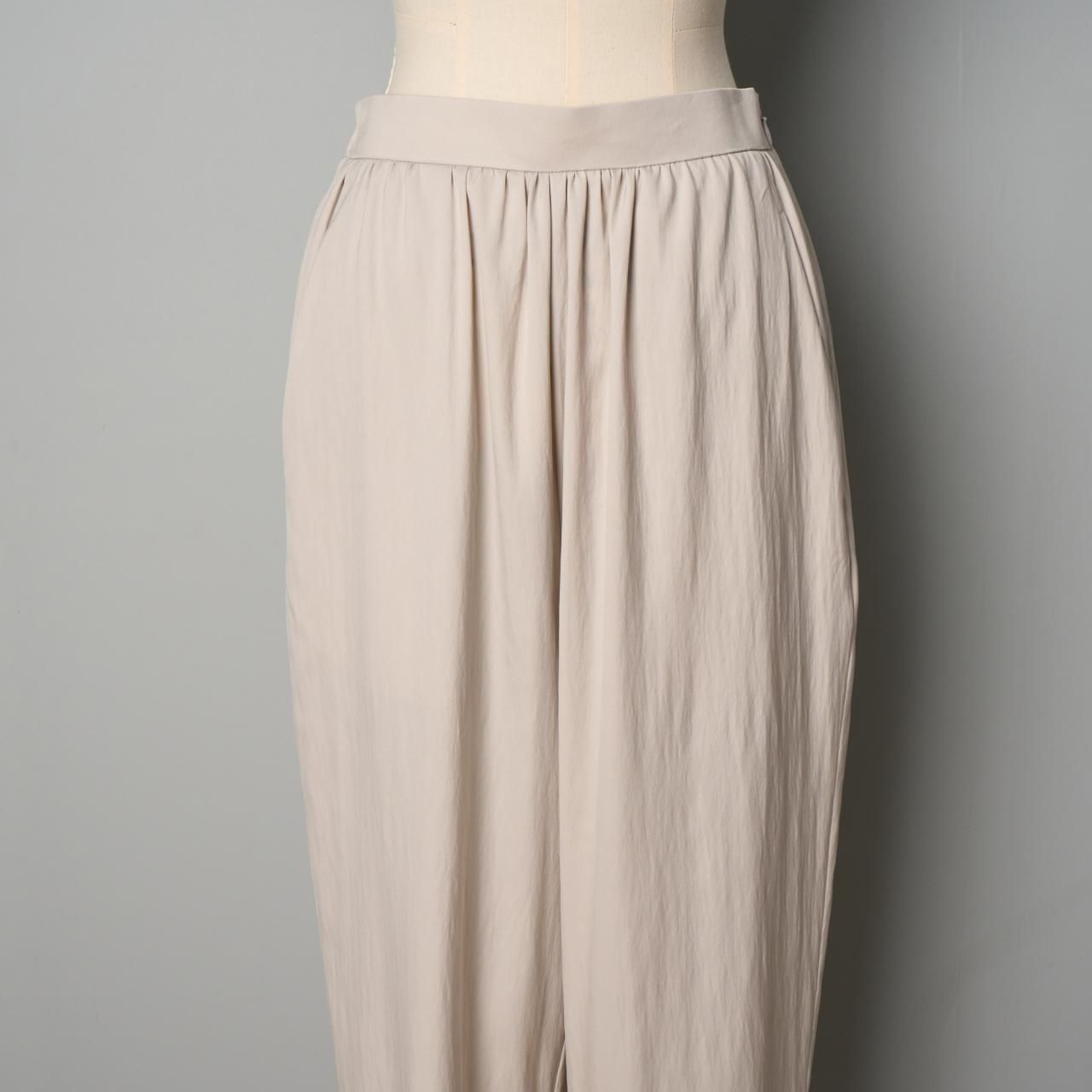 Pale Jute basic gather pantskhaki - Pale Jute