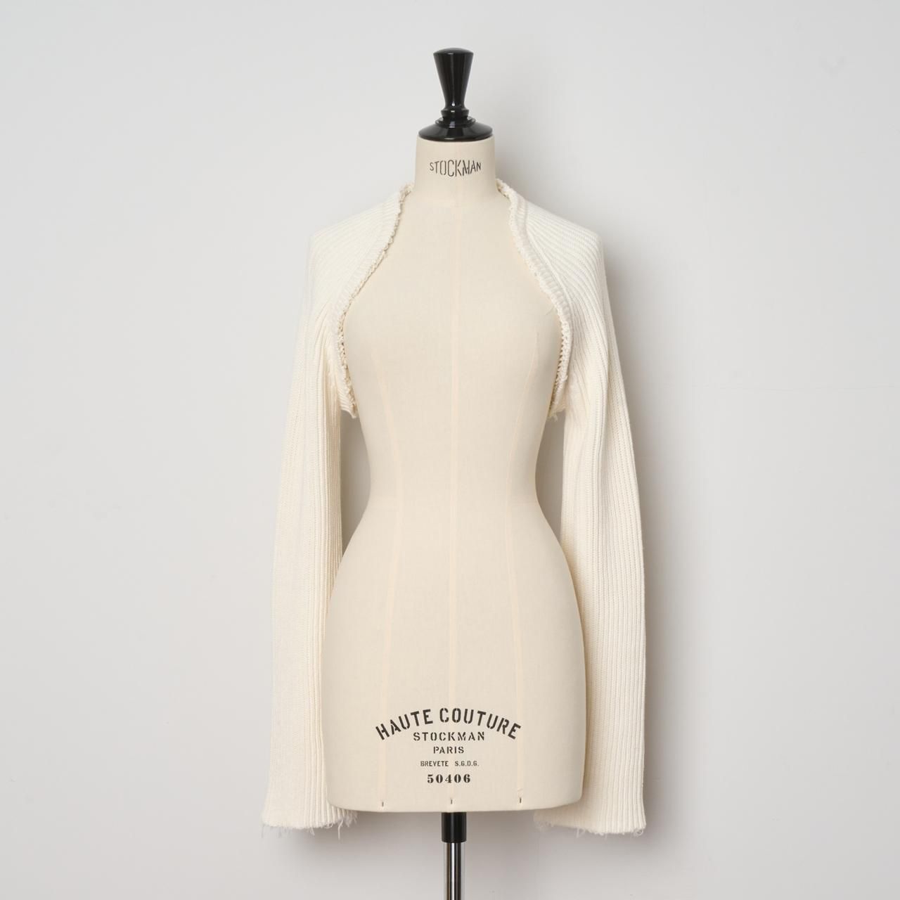 MM6 Maison Margiela ショートニットカーディガンホワイト - Pale Jute