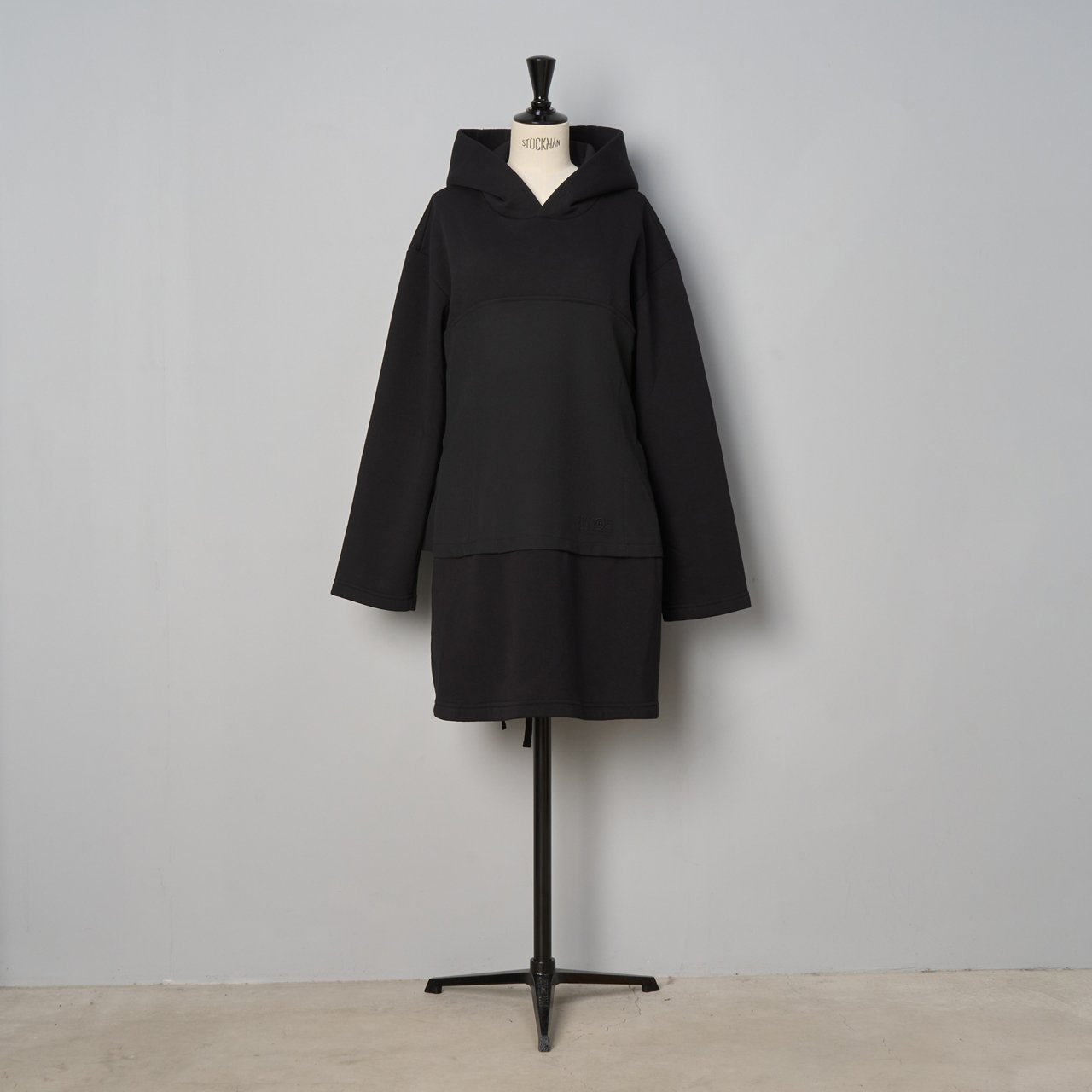 MM6 Maison Margiela<BR>Mini Hoodie Dress<BR>ブラック
