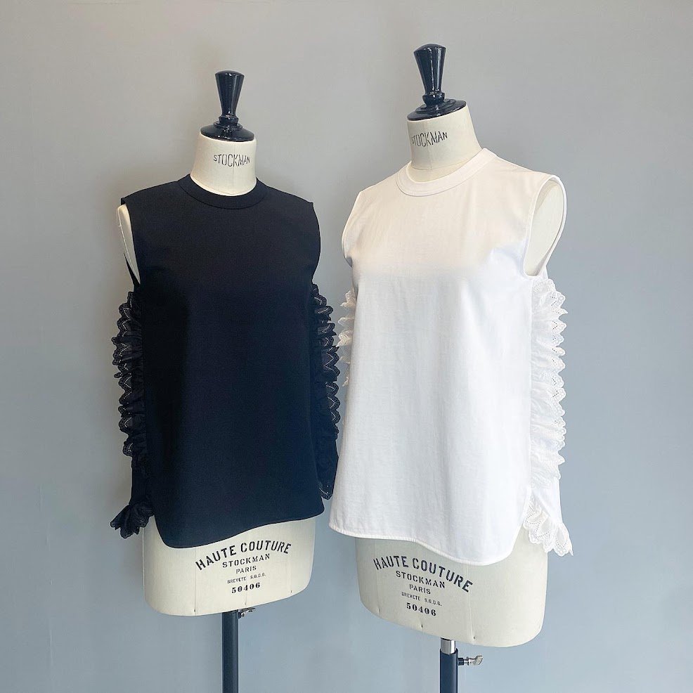 Pale Jute<BR>cotton  lace sleeveless tops<BR>