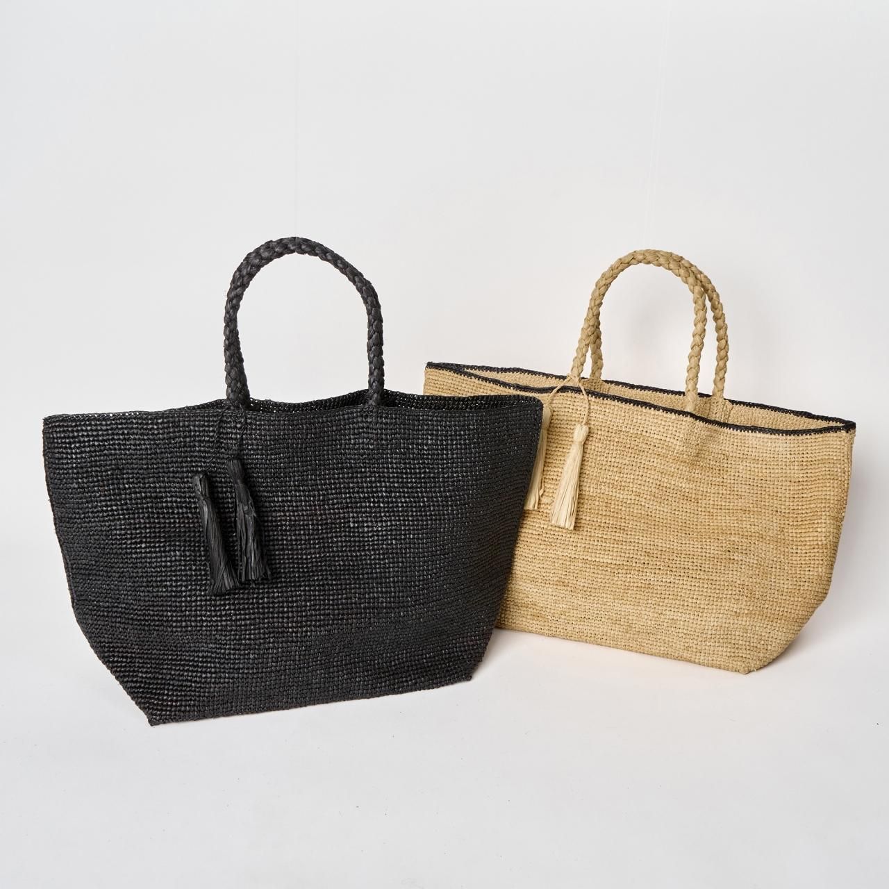 MAISON N.H PARISROSE MARIE GRAND TOTE BAG - Pale Jute MAISON N.H PARISROSE MARIE GRAND TOTE BAG - Pale Jute