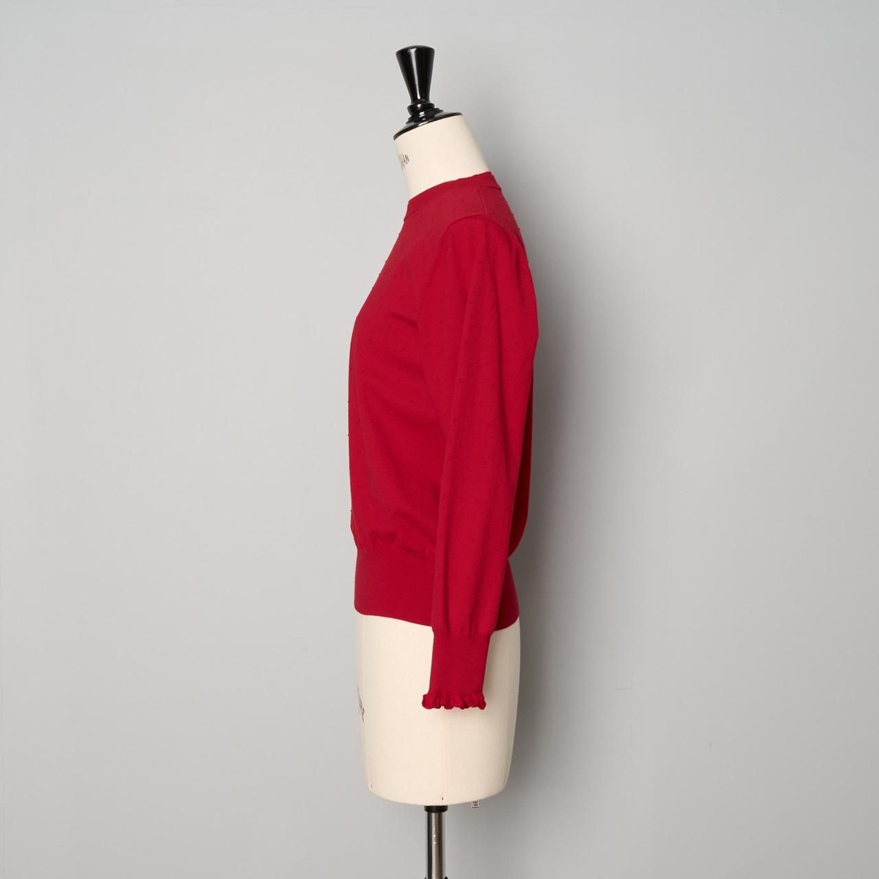 Pale Jute dots knit PORED × RED - Pale Jute