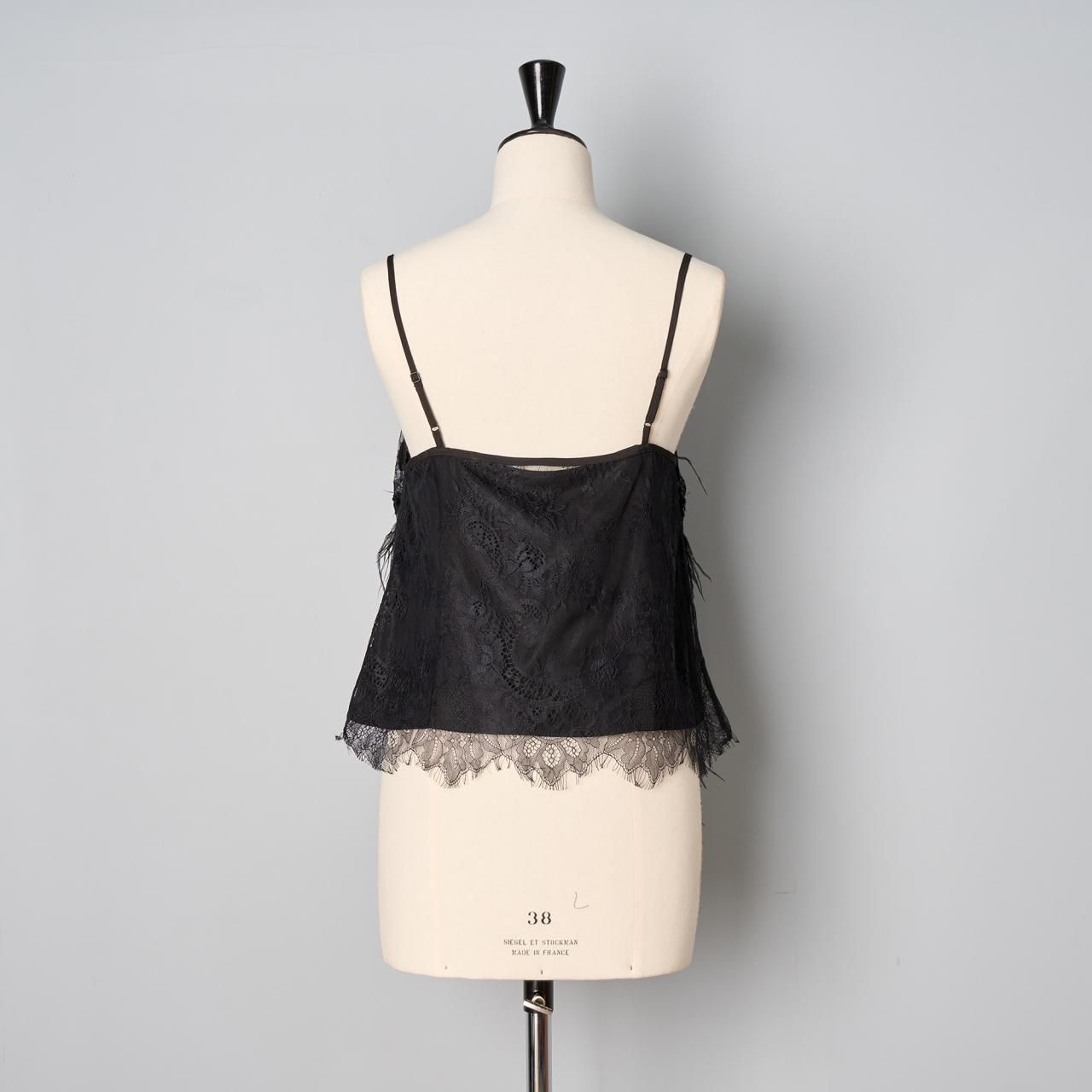 Sea New YorkBETHANY LACE TANK TOPBLACK - Pale Jute