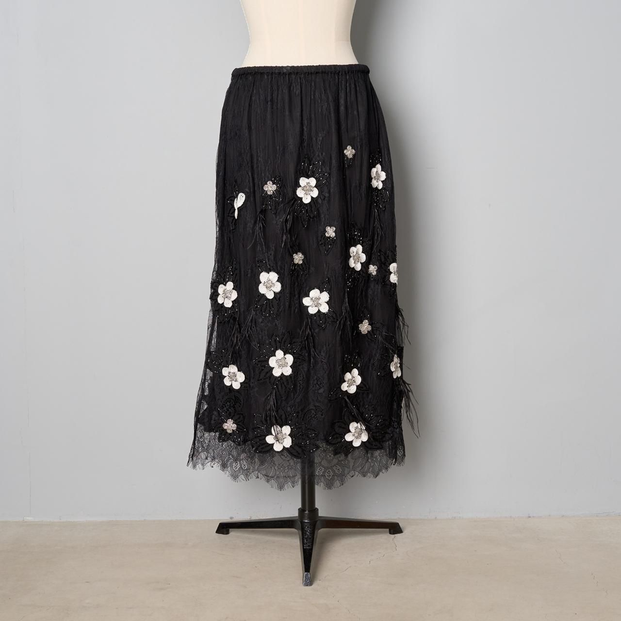 Sea New York<BR><BR>BETHANY LACE MIDI SKIRT<BR>BLACK