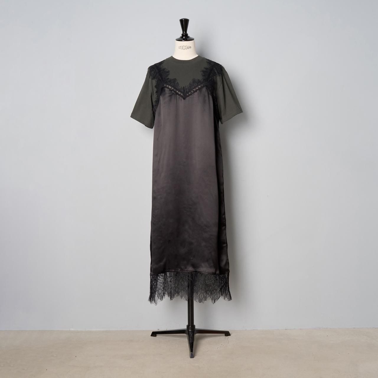 Sea New YorkLORRAINE LACE COMBO DRESSBLACK - Pale Jute