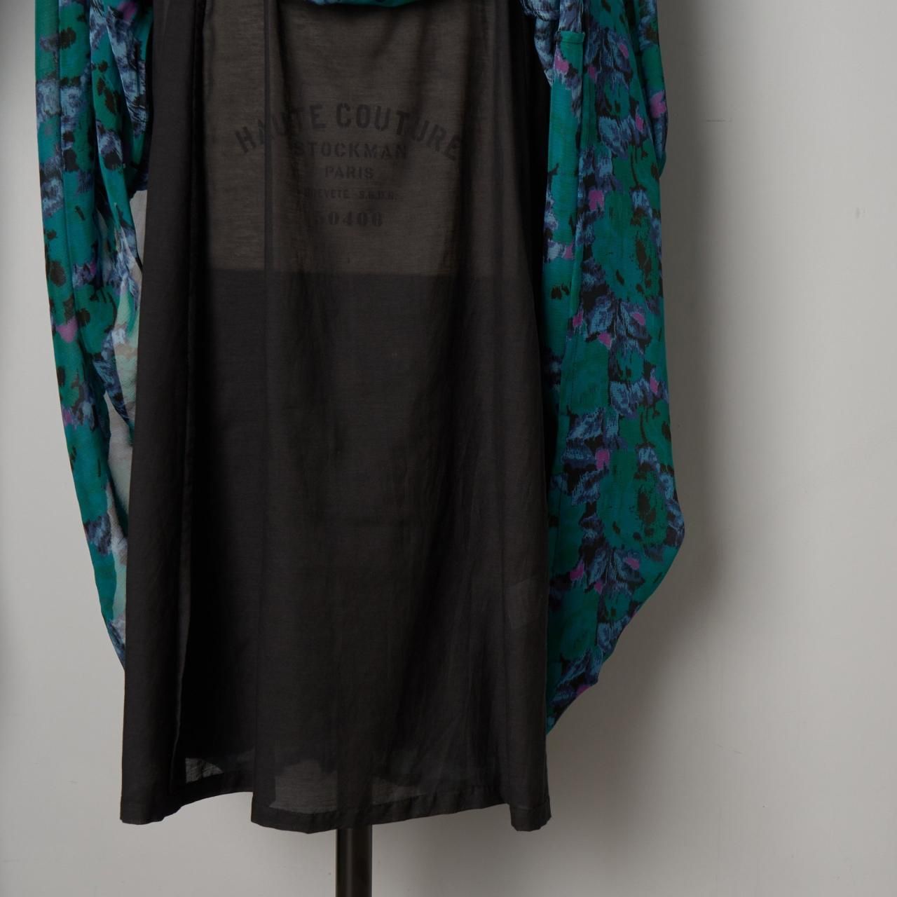 Velnicaカシュクールロングスリーブワンピースグリーン - Pale Jute