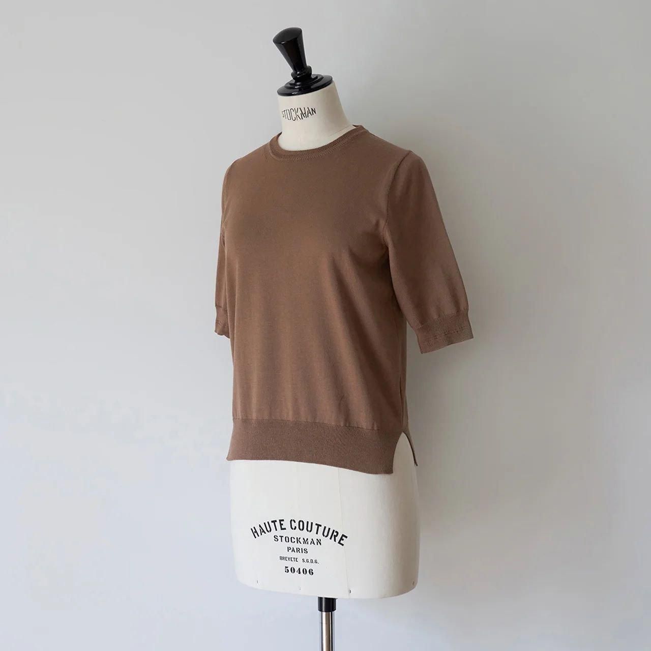 MAISON CARRÉE Basic half sleeve knit MAISON CARRÉE Basic half sleeve knit - Pale Jute
