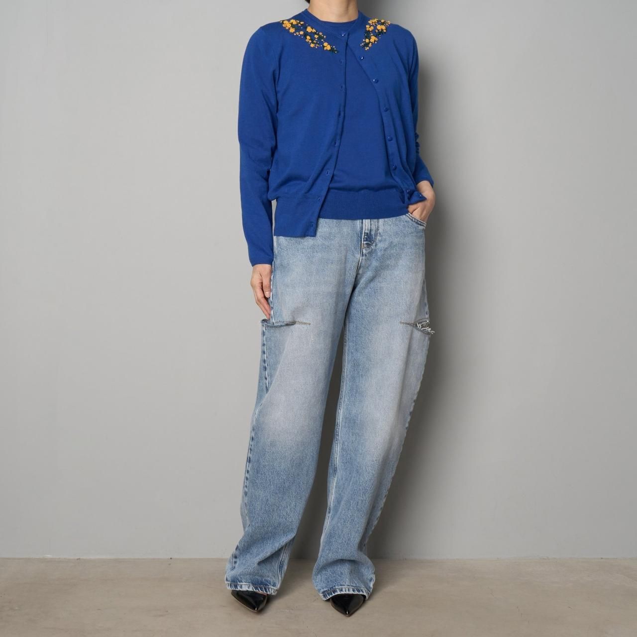 MAISON CARRÉE Basic half sleeve knit - Pale Jute