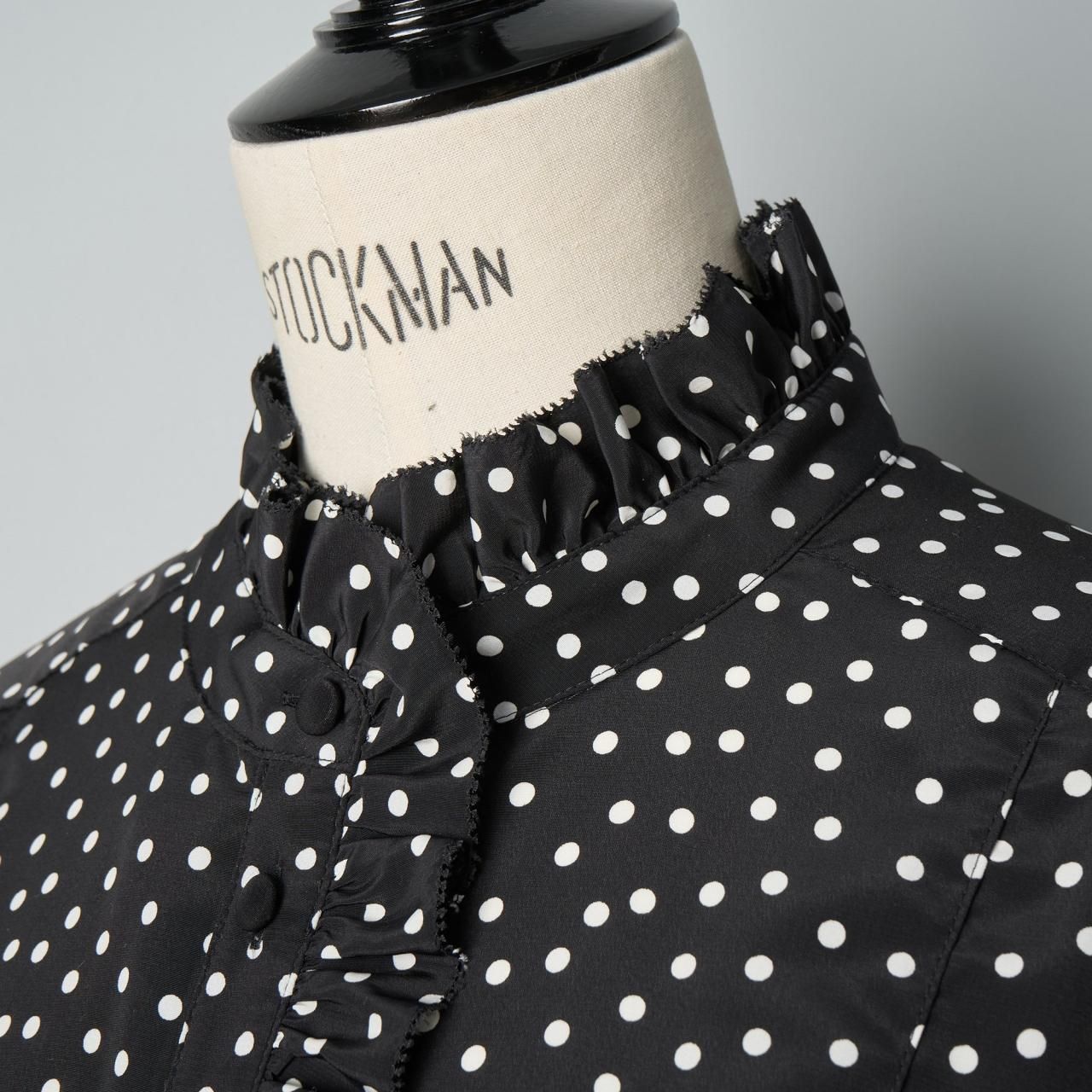 Pale Jute polka dot blouse black×white - Pale Jute