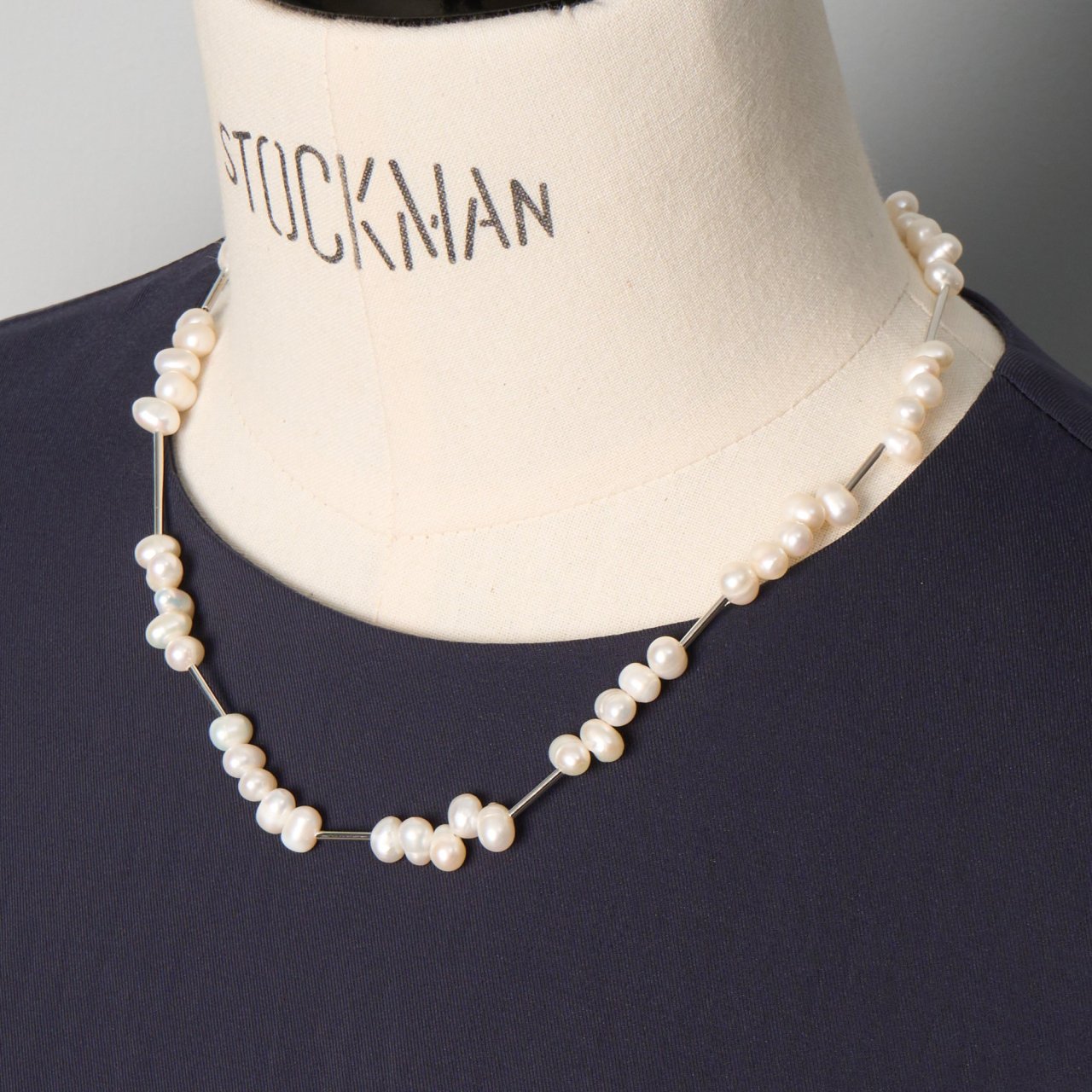 MIHOKO  SAKAI <BR> pearl  silver necklace <BR>silver