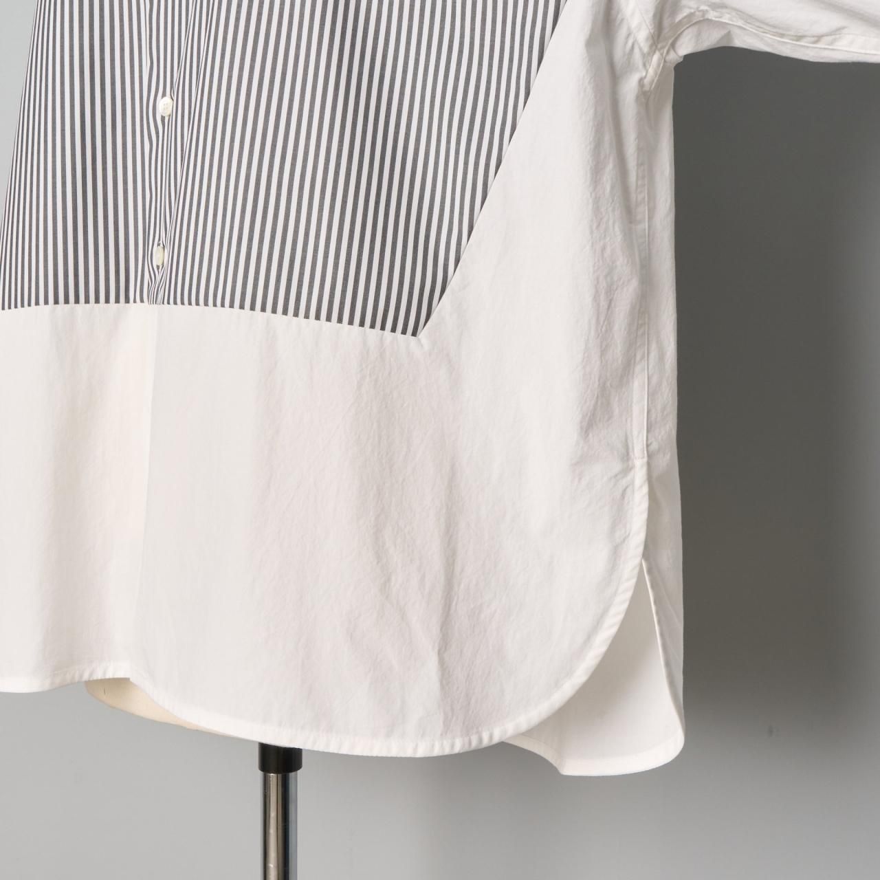 Pale Jute Striped panel shirt - Pale Jute